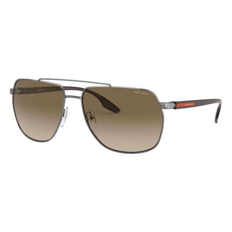 prada sps 55v|Prada Linea Rossa PS 55VS Men's Sunglasses Gunmetal/Brown .